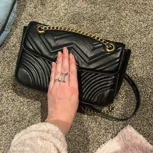 Black g G purse prop